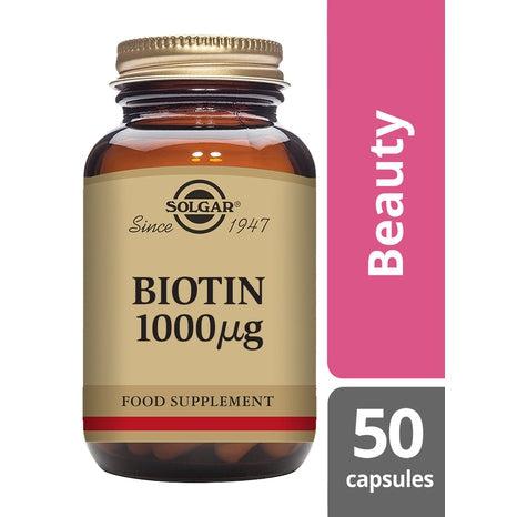 Solgar Biotin 1000 ug, 50 kapslar