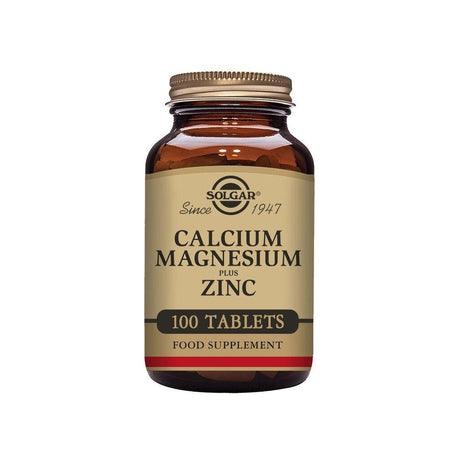 Solgar Calcium (Kalcium) Magnesium Zink, 100 tabletter-Vitaminer och kosttillskott-Solgar-Equmedic