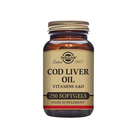 Solgar Cod Liver Oil Softgels, 250 softgels