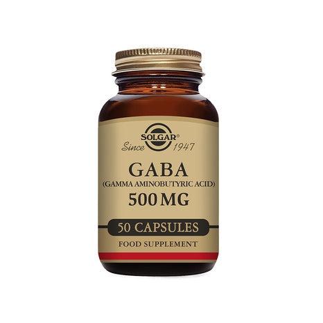Solgar GABA (Gamma Aminobutyric Acid) 500 mg, 50 veg. kapslar-Vitaminer och kosttillskott-Solgar-Equmedic