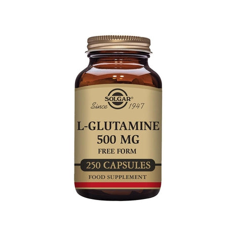 Solgar L-Glutamine 500 mg, 250 kapslar-Vitaminer och kosttillskott-Solgar-Equmedic