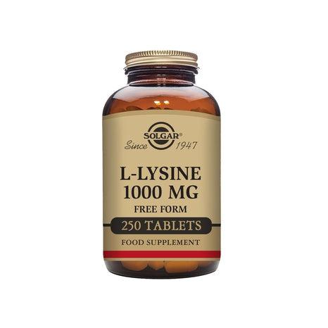 Solgar L-Lysine 1000 mg, 250 tabletter-Vitaminer och kosttillskott-Solgar-Equmedic