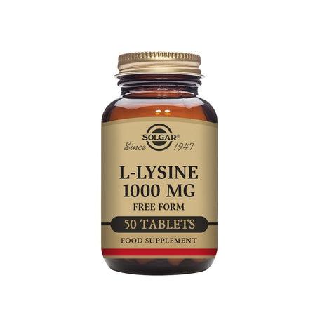 Solgar L-Lysine 1000 mg, 50 tabletter-Vitaminer och kosttillskott-Solgar-Equmedic