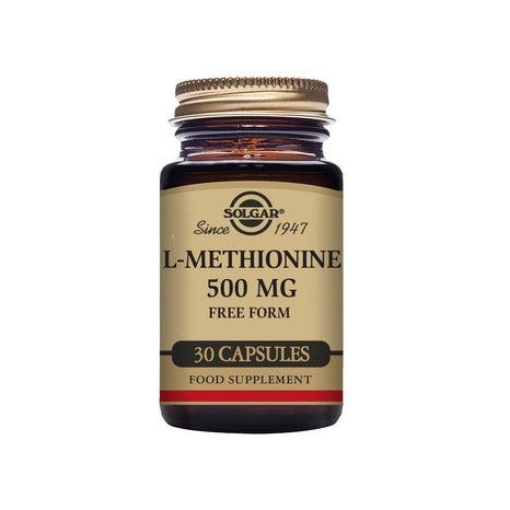 Solgar L-Methionine 500 mg, 30 kapslar-Vitaminer och kosttillskott-Solgar-Equmedic