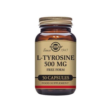 Solgar L-Tyrosine 500 mg, 50 kapslar-Vitaminer och kosttillskott-Solgar-Equmedic
