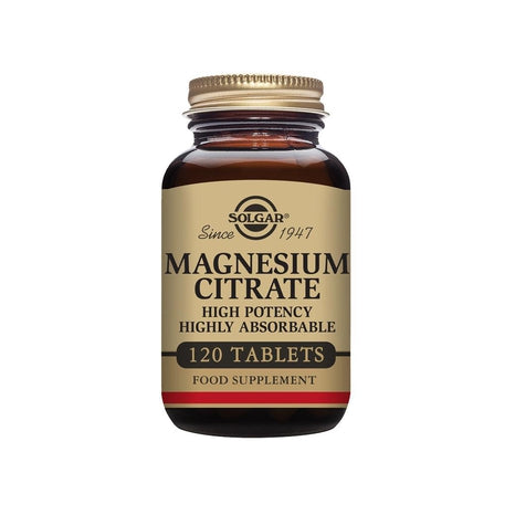 Solgar Magnesium Citrate, 120 tabletter-Vitaminer och kosttillskott-Solgar-Equmedic