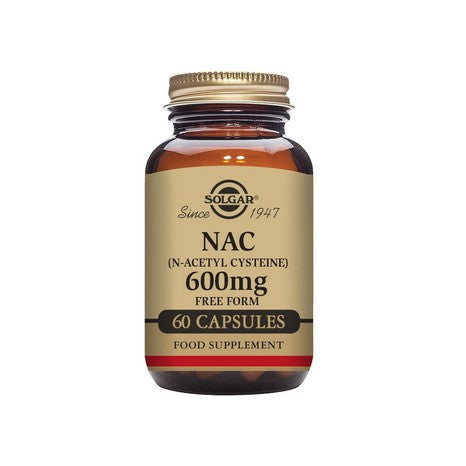 Solgar NAC (N-Acetyl-L-Cysteine) 600 mg 60 veg. kapslar-Vitaminer och kosttillskott-Solgar-Equmedic
