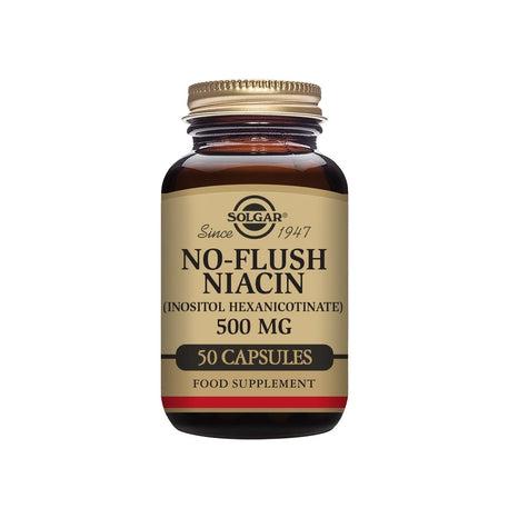 Solgar Niacin (Vitamin B3) NO FLUSH 500 mg, 50 kapslar