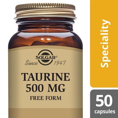 Solgar Taurine 500 mg, 50 kapslar-Vitaminer och kosttillskott-Solgar-Equmedic