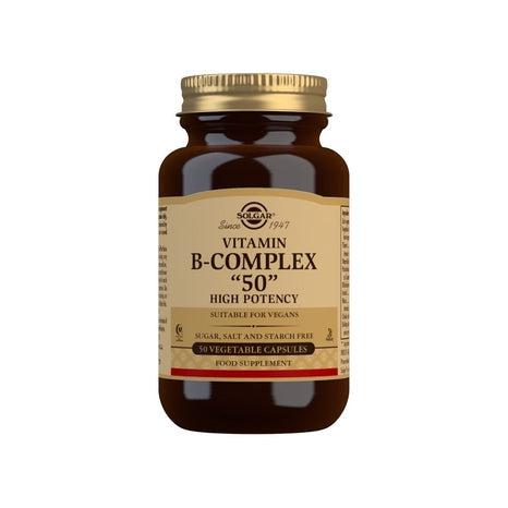 Solgar Vitamin B-Complex ''50'' High Potency, 50 veg. kapslar-Vitaminer och kosttillskott-Solgar-Equmedic