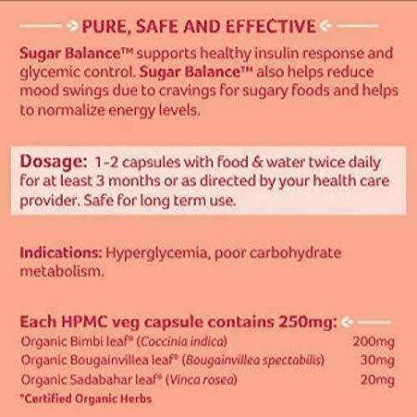 Sugar Balance Organic India 90 kapslar, EKO.-Ayurveda-Organic India-Equmedic