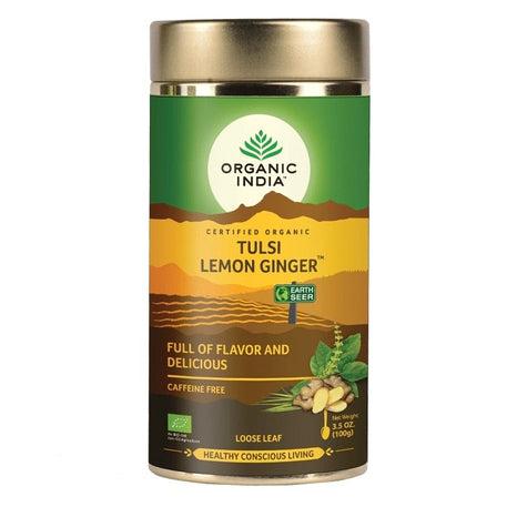 Tulsi Lemon Ginger Te Organic India, 100g