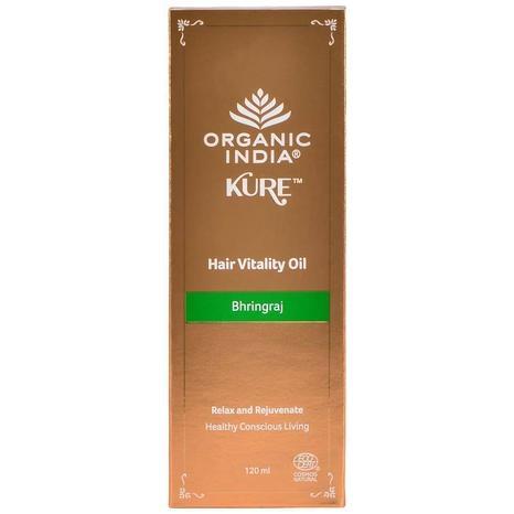 Hair Vitality Oil Bhringraj Eko. 120ml, Organic India Kure