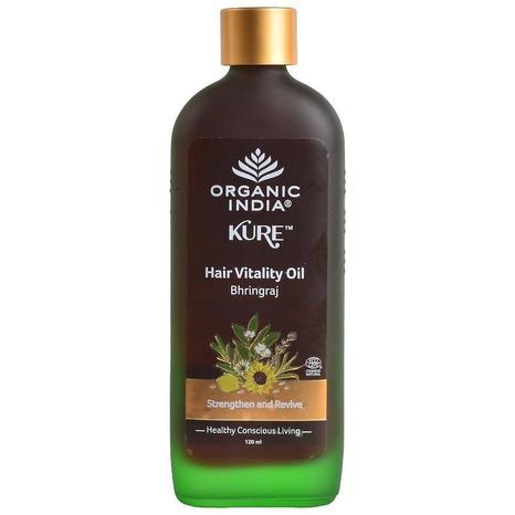 Hair Vitality Oil Bhringraj Eko. 120ml, Organic India Kure