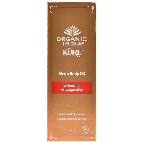 Men's Body Oil Ashwagandha Eko. 120ml, Organic India Kure-Hudvård-Organic India-Equmedic