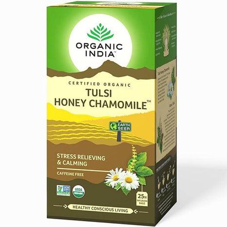 Tulsi Honey Chamomile Te Organic India, 25 tepåsar