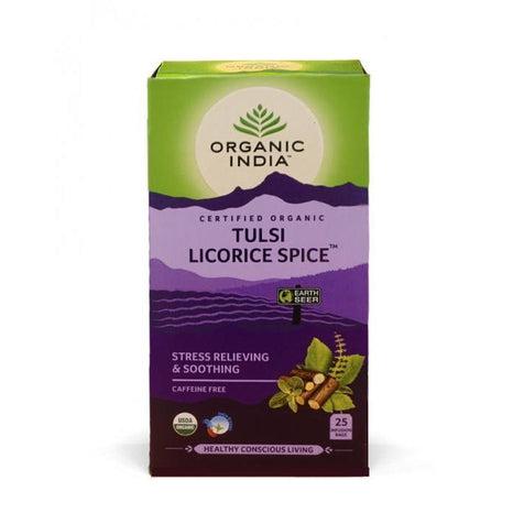Tulsi Licorice Te Organic India, 25 tepåsar