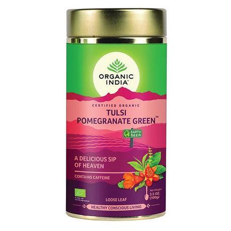 Tulsi Pomegranate Green Tea Organic India, 100g