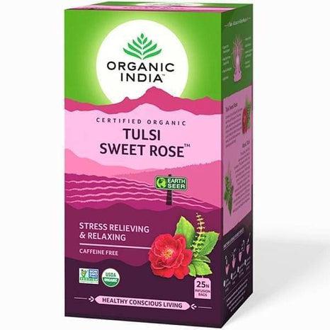Tulsi Sweet Rose Te Organic India, 25 tepåsar