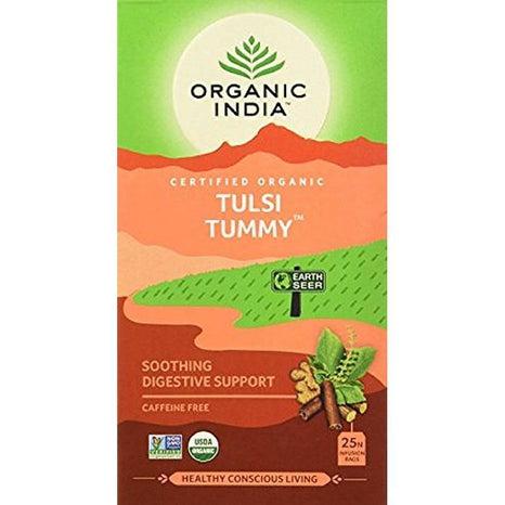 Tulsi Tummy Te Organic India, 25 tepåsar