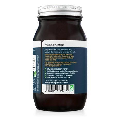 3-pack Ayurvedic Shilajit och organisk Ashwagandha-rot (1000 mg), 90 vegankapslar-Ayurveda-Nature Provides-Equmedic