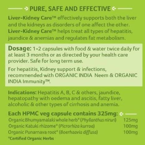 LKC, Liver Kidney Care Organic India 90 kapslar, EKO.-Ayurveda-Organic India-Equmedic