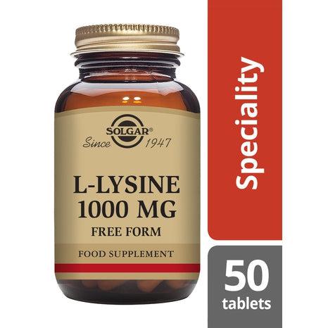 Solgar L-Lysine 1000 mg, 50 tabletter