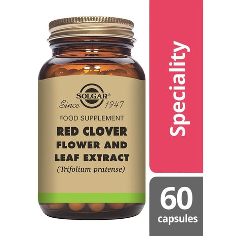 Solgar Red Clover Flower and Leaf Extract, 60 veg. kapslar-Vitaminer och kosttillskott-Solgar-Equmedic