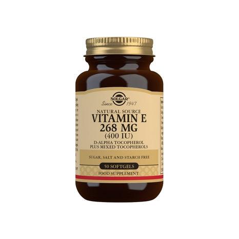Solgar Vitamin E 400 IU (268 mg) Mixed, 50 softgels-Vitaminer och kosttillskott-Solgar-Equmedic