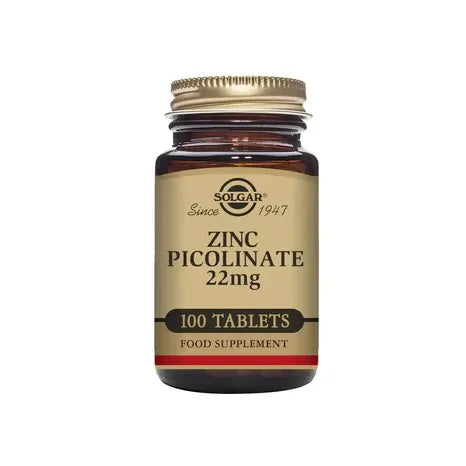 Solgar Zinc Picolinate 22 mg, 100 tabletter-Vitaminer och kosttillskott-Solgar-Equmedic