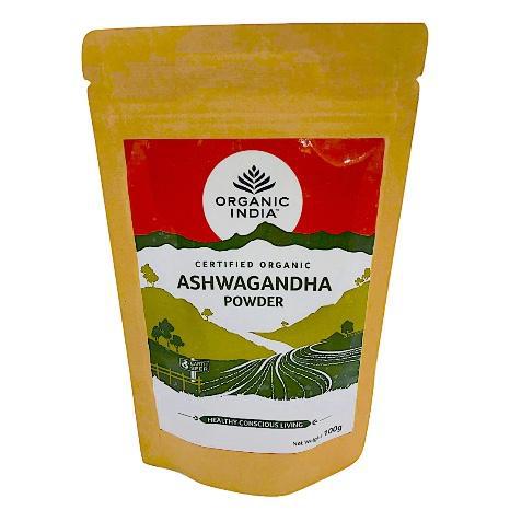 Ashwagandha Pulver Organic India 100g, EKO.-Ayurveda-Organic India-Equmedic