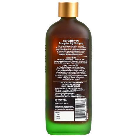 Hair Vitality Oil Bhringraj Eko. 120ml, Organic India Kure-Hårvård-Organic India-Equmedic