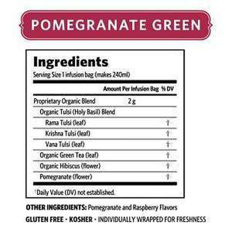 Tulsi Pomegranate Green Tea Organic India, 100g